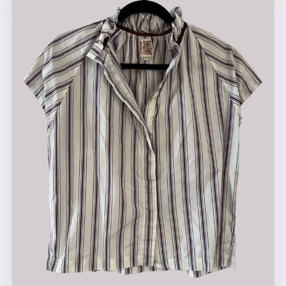 A Shirt Thing Margot Striped Blouse